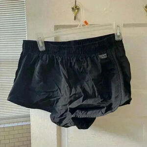 PINK VS black swishy workout short size small